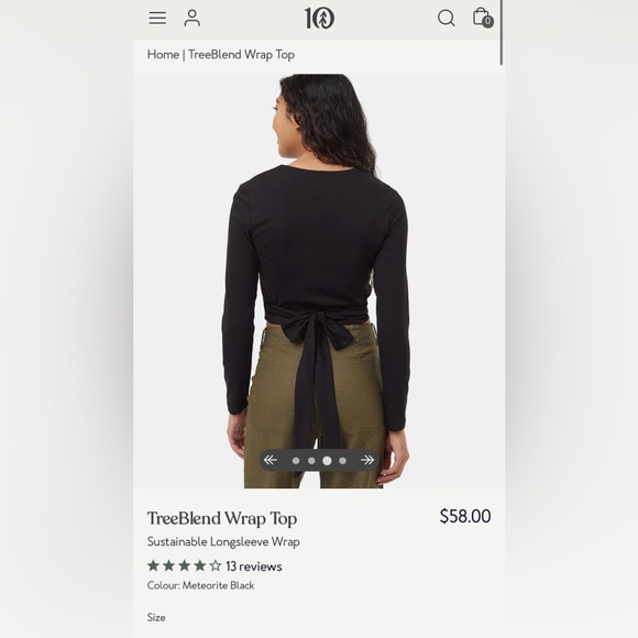 Tentree Treeblend Wrap Top - Picture 7 of 8
